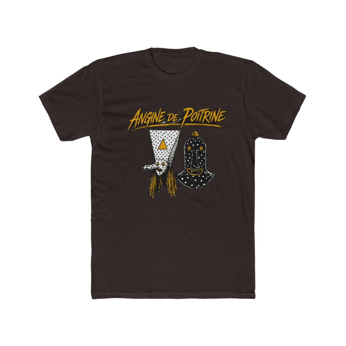Angine- -De -Poitrine Rock Band Mask Graphic Vintage Punk T Shirt | Angine de Poitrine - alternate angle 3, merchandise