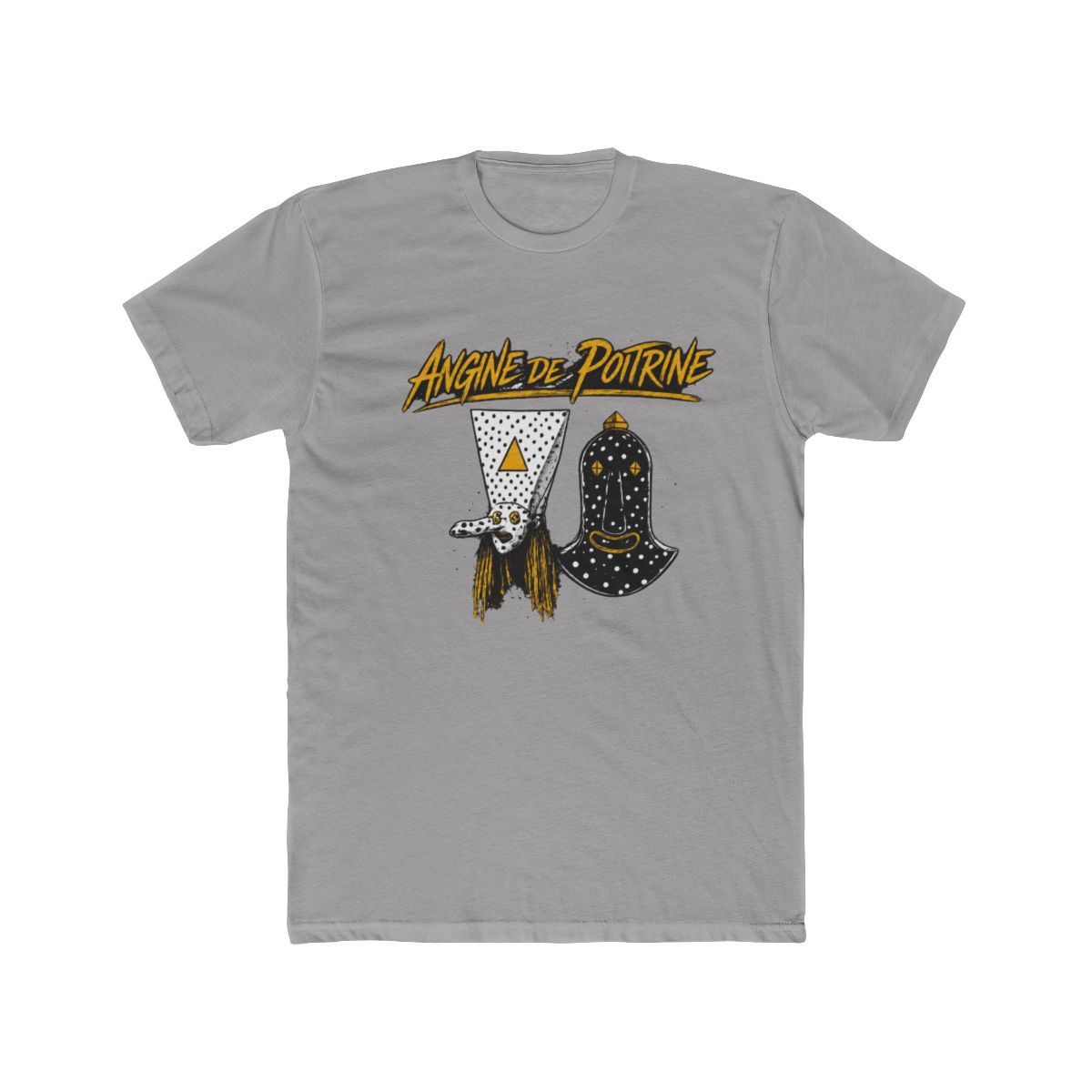 Angine- -De -Poitrine Rock Band Mask Graphic Vintage Punk T Shirt | Angine de Poitrine - alternate angle 2, merchandise