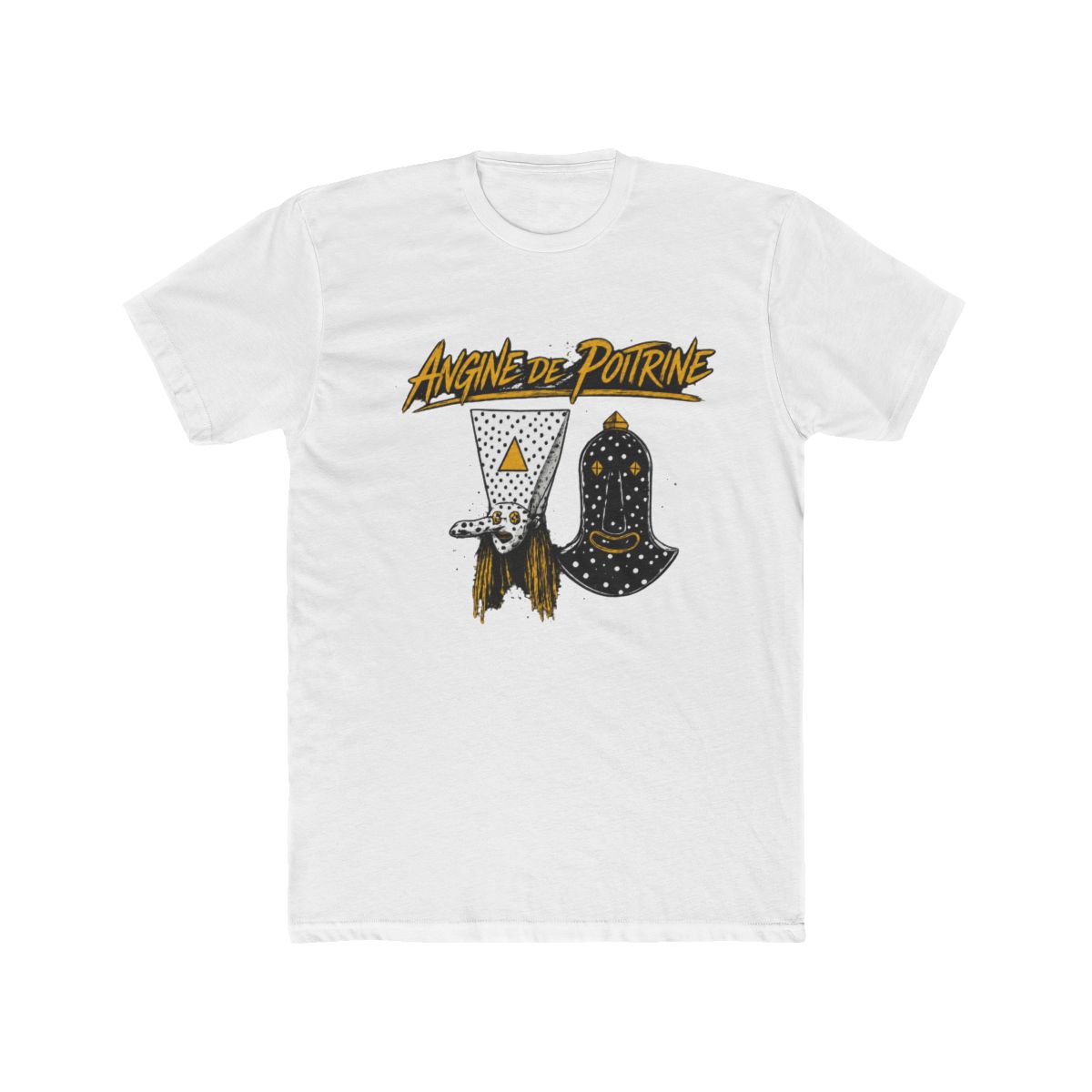 Angine- -De -Poitrine Rock Band Mask Graphic Vintage Punk T Shirt | Angine de Poitrine